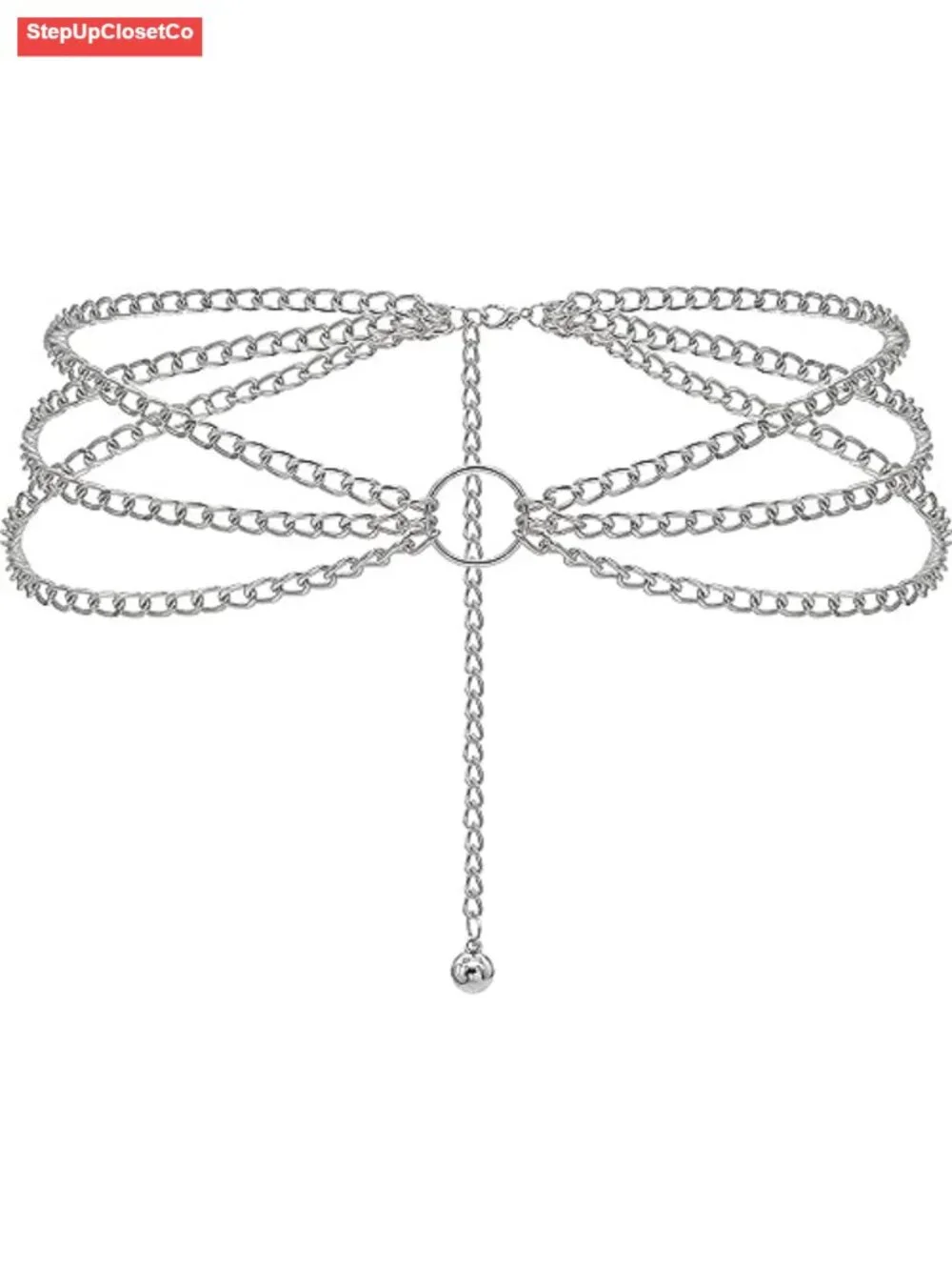 Adjustable Multi-Layer Waist Chain Belt for Women Alloy Tassel Body Chain